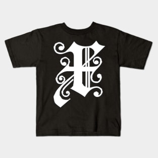 Silver Letter X Kids T-Shirt